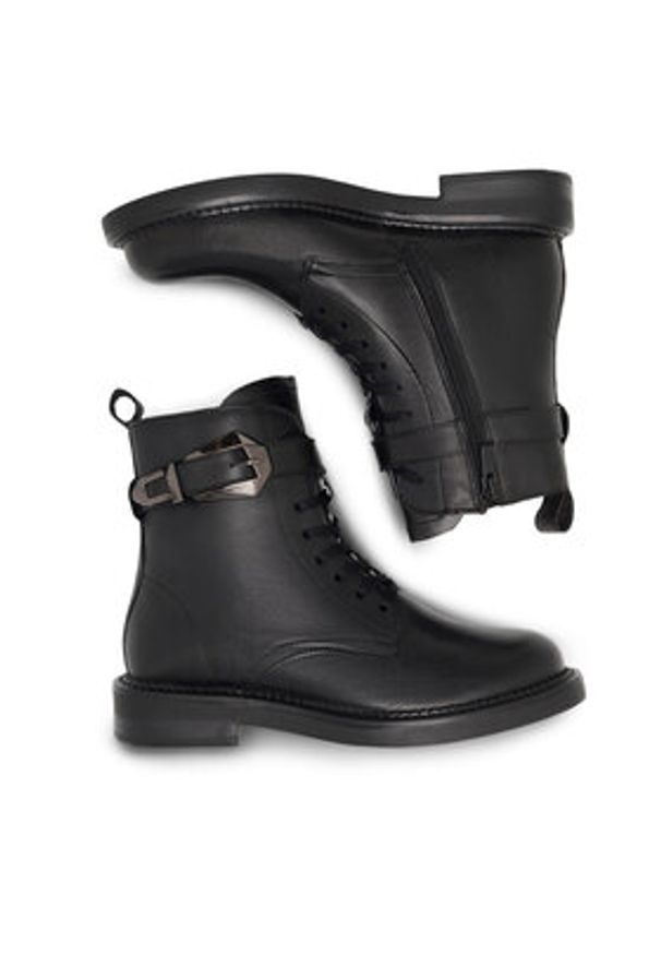 Sergio Bardi Trapery WI16-C1041-01SB Czarny. Kolor: czarny. Materiał: skóra