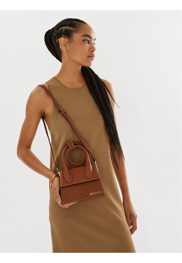 JACQUEMUS Torebka Le Chiquito Noeud 213BA005-3072 Brązowy. Kolor: brązowy. Materiał: skórzane