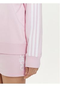 Adidas - adidas Bluza Essentials 3-Stripes IL3431 Różowy Loose Fit. Kolor: różowy. Materiał: bawełna #6