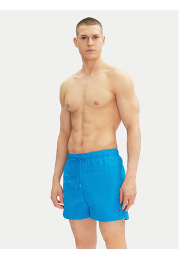 TOMMY HILFIGER - Tommy Hilfiger Szorty kąpielowe UM0UM02793 Niebieski Regular Fit. Kolor: niebieski. Materiał: syntetyk
