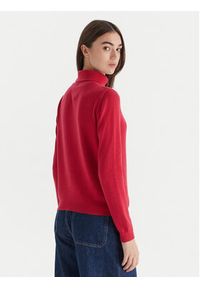 Tommy Jeans Golf Essential DW0DW21672 Czerwony Regular Fit. Typ kołnierza: golf. Kolor: czerwony. Materiał: bawełna #2