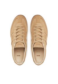 BOSS Sneakersy Brenta 50536645 Beżowy. Kolor: beżowy. Materiał: zamsz, skóra #5