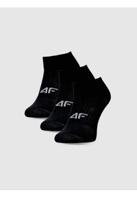 4f - 4F Skarpetki casual za kostkę (3-pack) dziewczęce - czarne 38-40. Kolor: czarny. Materiał: bawełna, włókno, materiał, poliamid