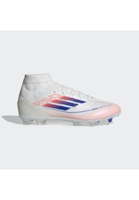 Adidas - Buty F50 League Mid-Cut FG/MG. Kolor: niebieski, czerwony, wielokolorowy, biały. Materiał: materiał #1