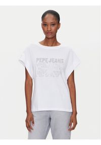 Pepe Jeans T-Shirt Lira PL505996 Biały Regular Fit. Kolor: biały. Materiał: bawełna #1