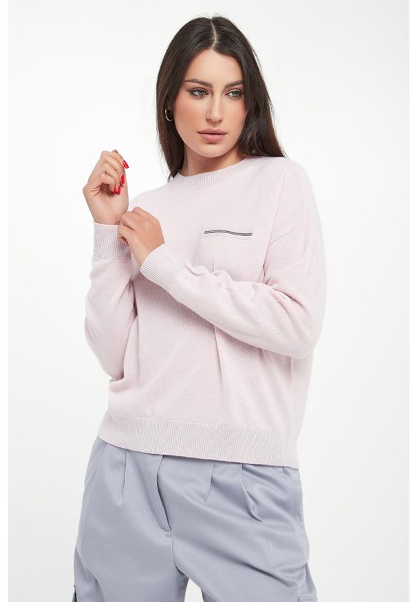Sweter damski kaszmirowy PESERICO. Materiał: kaszmir