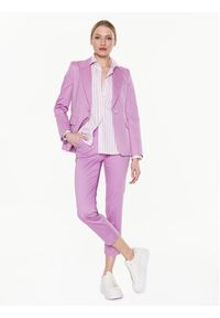 Weekend Max Mara Spodnie materiałowe Gineceo 23513107 Fioletowy Slim Fit. Kolor: fioletowy. Materiał: materiał, bawełna