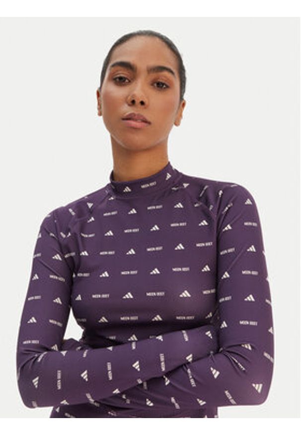 Adidas - adidas Bluzka Moon Boot JM1104 Fioletowy Slim Fit. Kolor: fioletowy. Materiał: syntetyk