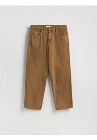 Reserved - Jeansy loose fit - brązowy. Kolor: brązowy