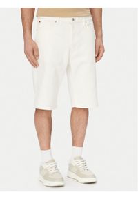 Hugo - HUGO Szorty jeansowe 50561648 Kremowy Relaxed Fit. Kolor: kremowy. Materiał: bawełna #1