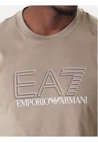 EA7 Emporio Armani T-Shirt 7M001307 AF10375 U6167 Beżowy Regular Fit. Kolor: beżowy. Materiał: bawełna #3
