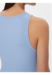 Tommy Jeans Top Essential DW0DW17382 Niebieski Slim Fit. Kolor: niebieski. Materiał: bawełna #5