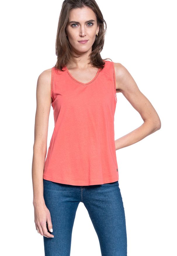 Mustang - DAMSKI T-SHIRT MUSTANG ALMA V LIEN 1009483 8204