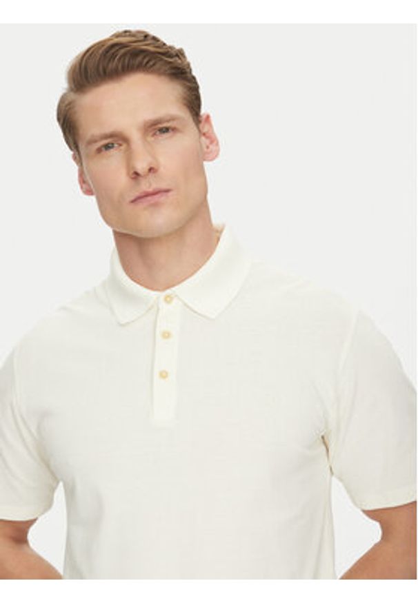 Jack & Jones - Jack&Jones Polo William 12257315 Biały Regular Fit. Typ kołnierza: polo. Kolor: biały. Materiał: bawełna