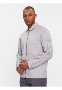 Calvin Klein Koszula Cotton 3D Pockets Overshirt K10K112356 Szary Regular Fit. Kolor: szary. Materiał: syntetyk