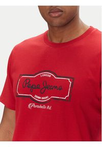Pepe Jeans T-Shirt Daxton PM509786 Czerwony Regular Fit. Kolor: czerwony. Materiał: bawełna #4