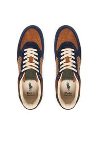 Polo Ralph Lauren Sneakersy Masters Court 809973703001 Brązowy. Kolor: brązowy. Materiał: skóra, zamsz #4