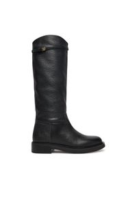 Pollini Oficerki SA26083G0NTD0000 Czarny. Kolor: czarny. Materiał: skóra