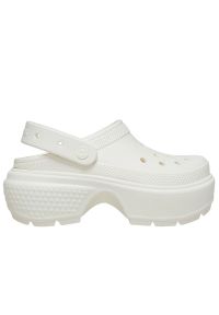 Klapki Crocs Stomp Clog 209347-0WV - białe. Kolor: biały. Materiał: materiał. Sezon: lato. Obcas: na platformie. Styl: klasyczny #1