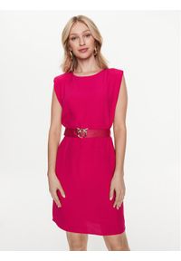 Pinko Sukienka codzienna 101138 A0US Różowy Regular Fit. Okazja: na co dzień. Kolor: różowy. Materiał: syntetyk. Typ sukienki: proste. Styl: casual
