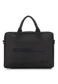 Wittchen - Męska torba na laptopa 15,6” klasyczna czarna. Kolor: czarny. Materiał: poliester. Styl: klasyczny #1