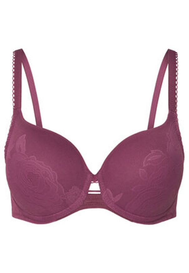 Triumph Biustonosz z fiszbiną Wild Rose Sensation 10205990 Fioletowy. Kolor: fioletowy. Materiał: syntetyk