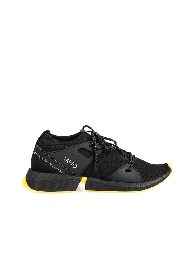 Liu Jo - Liu-Jo Sneakersy | B69045 TX022 | Kobieta | Czarny, Żółty. Kolor: żółty, wielokolorowy, czarny. Materiał: skóra ekologiczna, materiał. Wzór: aplikacja