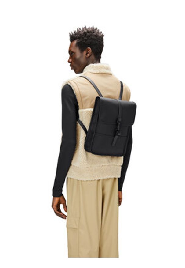 Rains Plecak Backpack Micro W3 13010 Czarny. Kolor: czarny. Materiał: materiał