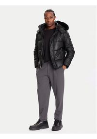 Guess Kurtka zimowa M5BL2F W1050 Czarny Regular Fit. Kolor: czarny. Materiał: skóra. Sezon: zima #6