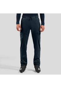 Spodnie męskie Odlo ZEROWEIGHT WINDPROOF X WARM Pants regular length. Kolor: niebieski. Sezon: zima. Sport: narciarstwo #1