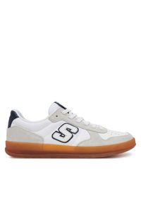 skechers - Skechers Sneakersy New Wave Cup-Calven 210961/OFWT Biały. Kolor: biały. Materiał: skóra