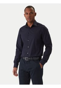 Calvin Klein Koszula Essential LV019EU001 Granatowy Regular Fit. Kolor: niebieski. Materiał: bawełna #1