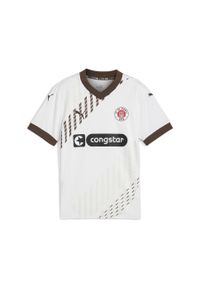 Puma - Młodzieżowa koszulka wyjazdowa FC St. Pauli 24/25 PUMA White Espresso Brown. Kolor: biały, wielokolorowy, brązowy
