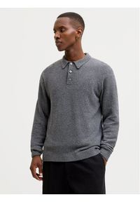 Jack & Jones Sweter Maverick 12286144 Szary Regular Fit. Kolor: szary. Materiał: bawełna