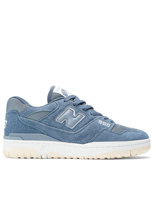 Buty New Balance BB550PHC - niebieskie. Okazja: na co dzień. Kolor: niebieski. Materiał: guma, materiał, skóra, syntetyk. Szerokość cholewki: normalna. Sport: koszykówka, turystyka piesza