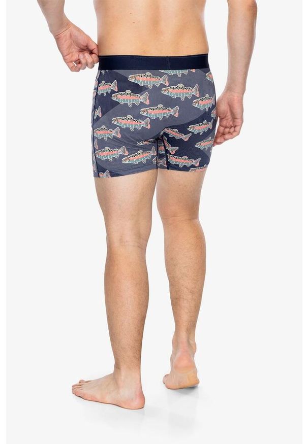 SAXX - Bokserki termoaktywne męskie Saxx Quest 2.0 Boxer Fly. Kolor: niebieski. Sport: fitness