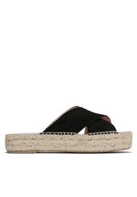 Manebi Espadryle Double Sole X Bands Sandals K 1.0 DX Czarny. Kolor: czarny. Materiał: zamsz, skóra