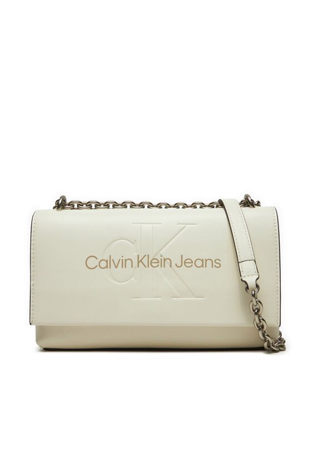 Calvin Klein Jeans Torebka K60K612221 Écru. Materiał: skórzane