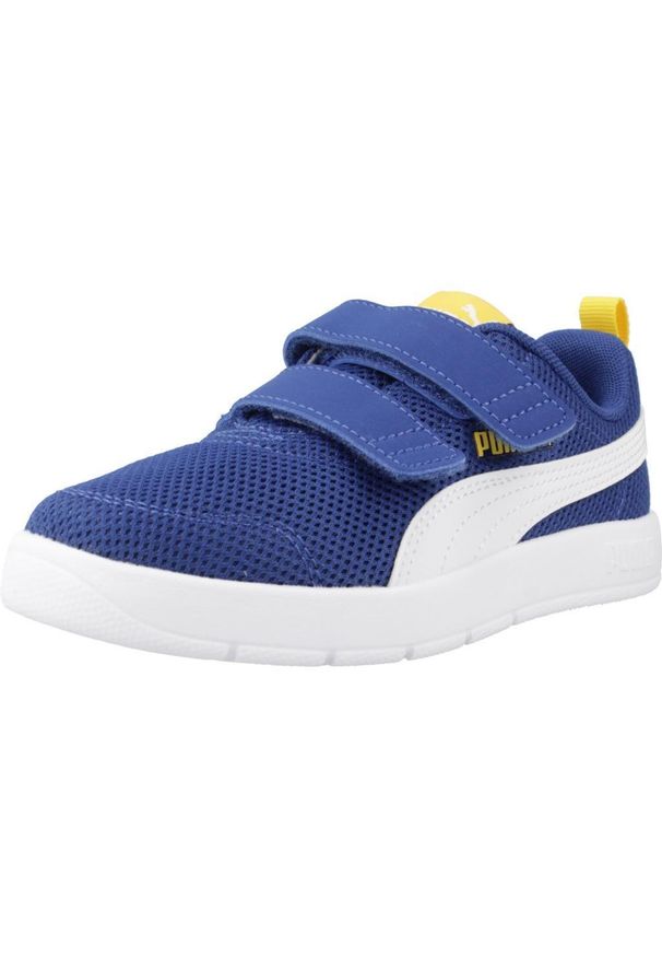 Tenisówki Puma Model Courtflex V3 Mesh Ps Kolor Niebieski. Kolor: niebieski. Materiał: mesh. Sport: turystyka piesza