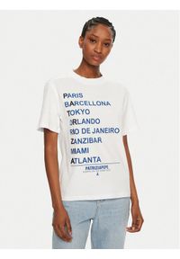Patrizia Pepe T-Shirt 8M1687/J261-W103 Biały Regular Fit. Kolor: biały. Materiał: bawełna