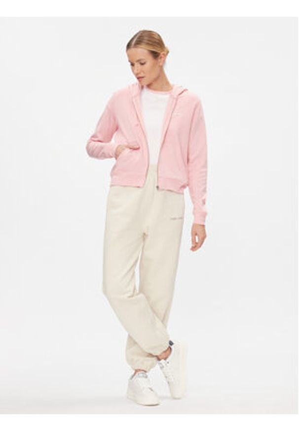 Tommy Jeans Bluza Signature DW0DW17338 Różowy Regular Fit. Kolor: różowy