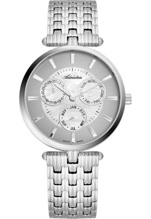 Zegarek Adriatica Zegarek damski Adriatica A3709.511FQF srebrny. Kolor: srebrny