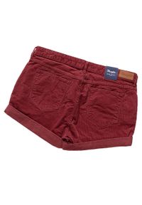 Wrangler - DAMSKIE SPODENKI WRANGLER BOYFRIEND SHORT WINE RED W29KEK47H. Materiał: sztruks