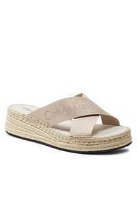 Calvin Klein Jeans Espadryle Sporty Wedge Rope Sandal Mr YW0YW01364 Beżowy. Kolor: beżowy. Materiał: materiał. Styl: sportowy #5