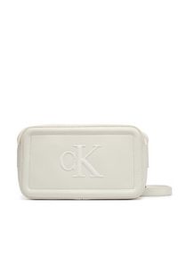 Calvin Klein Torebka Bold Ck Camera Bag LV04F3220G Biały. Kolor: biały. Materiał: skórzane #6