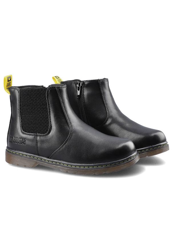 Big-Star - Czarne Kozaki Dziecięce Big Star Ocieplane Buty. Okazja: na co dzień. Kolor: czarny. Materiał: materiał, guma. Wzór: gładki. Styl: klasyczny, casual, elegancki