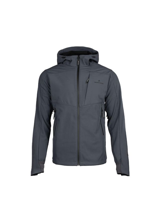 Bergson - Kurtka męska softshell Ventura1 SS. Kolor: brązowy. Materiał: softshell. Sport: turystyka piesza