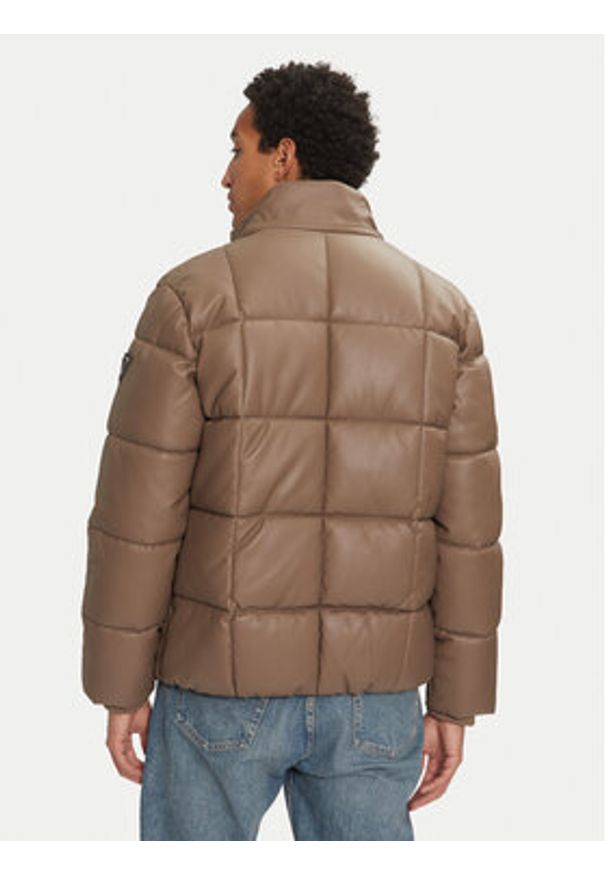 Guess Kurtka z imitacji skóry M4BL33 WGJB0 Brązowy Regular Fit. Kolor: brązowy. Materiał: syntetyk