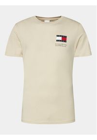 Tommy Jeans T-Shirt Essential Flag DM0DM18263 Beżowy Slim Fit. Kolor: beżowy. Materiał: bawełna #3