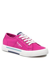 Pepe Jeans Tenisówki Brady Girl Basic PGS30543 Różowy. Kolor: różowy. Materiał: materiał